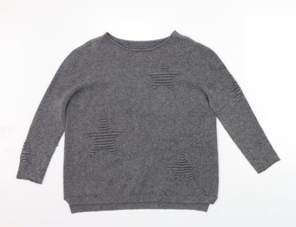 Womens UK Size M Preworn Grey Pullover Jumper