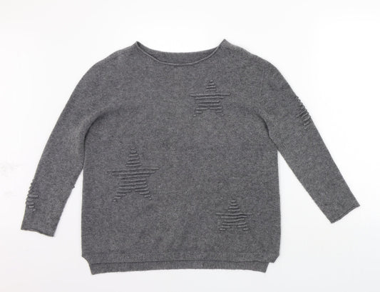Womens UK Size M Preworn Grey Pullover Jumper
