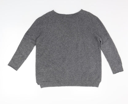 Womens UK Size M Preworn Grey Pullover Jumper
