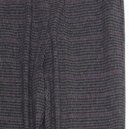 F&F Womens Purple Check  Sweatpants Trousers Size 10 L25 in