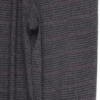 F&F Womens Purple Check  Sweatpants Trousers Size 10 L25 in