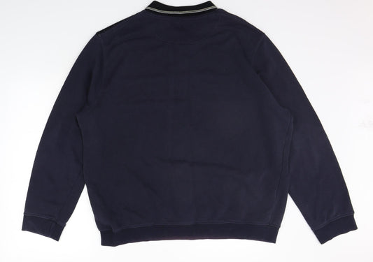 BHS Womens Blue Geometric  Pullover Jumper Size XL