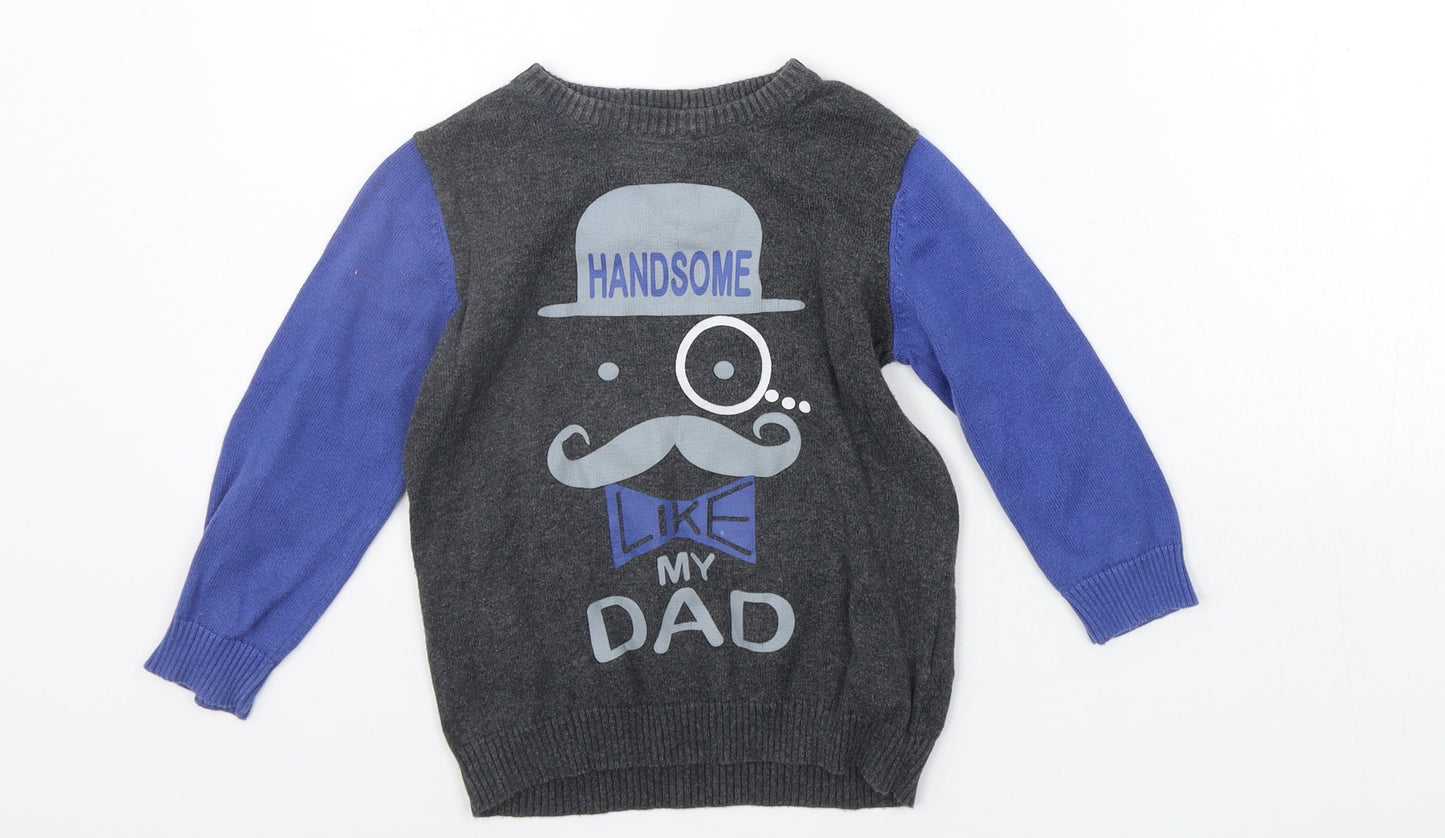 Debenhams Boys Grey   Pullover Jumper Size 2-3 Years