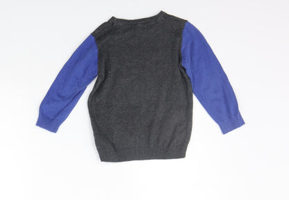 Debenhams Boys Grey   Pullover Jumper Size 2-3 Years