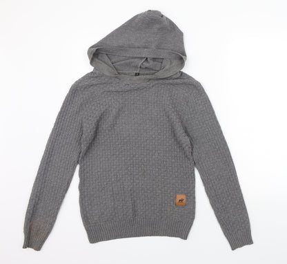 Womens UK Size S Preworn Grey Pullover Jumper