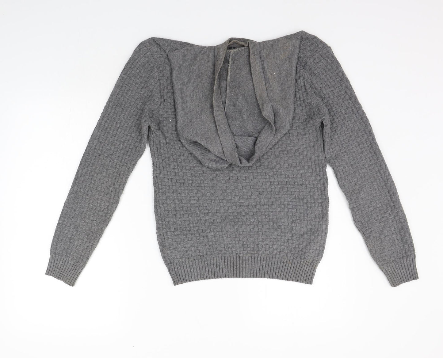 Womens UK Size S Preworn Grey Pullover Jumper