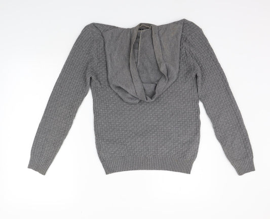 Womens UK Size S Preworn Grey Pullover Jumper