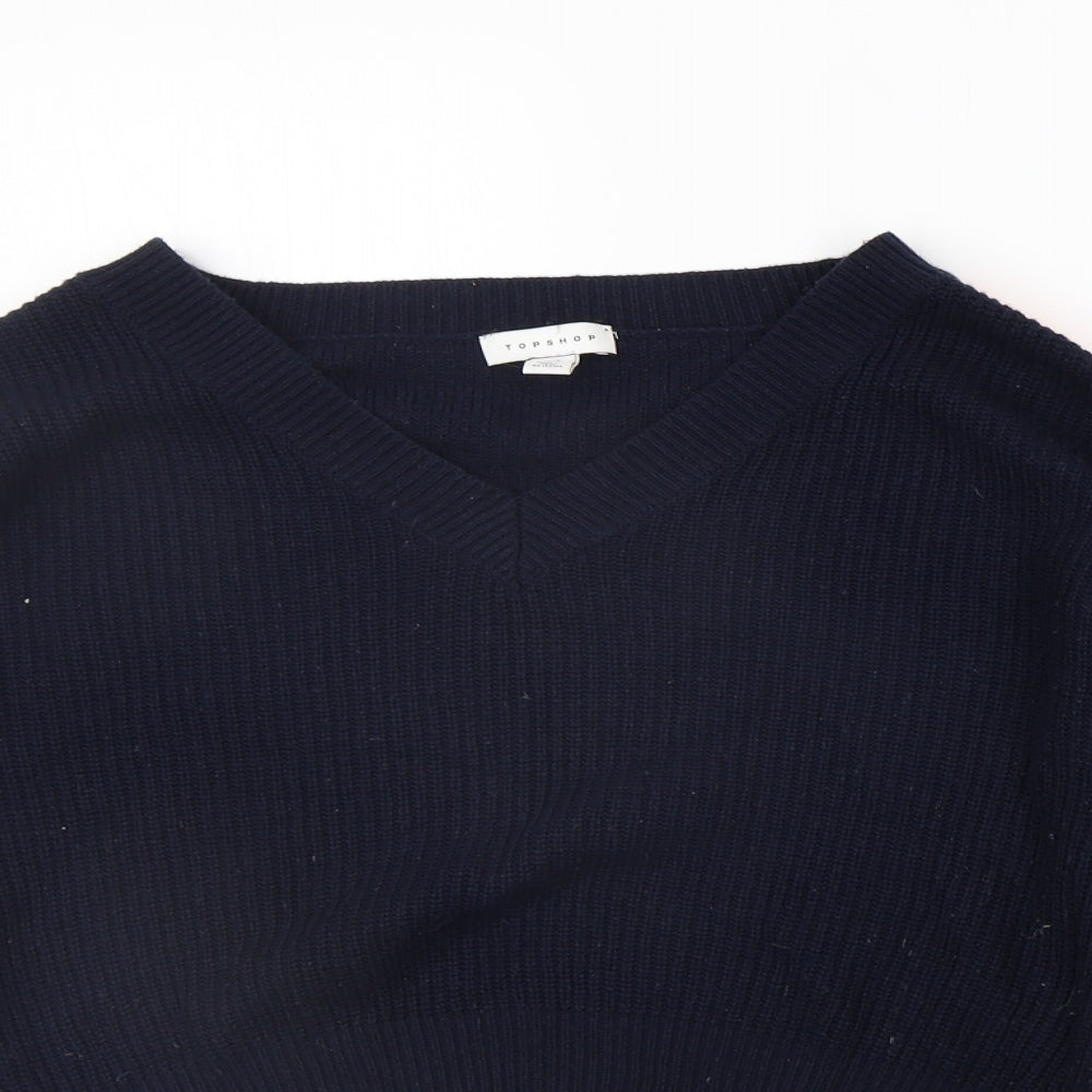 Womens UK Size 8 Topshop Blue Pullover Jumper