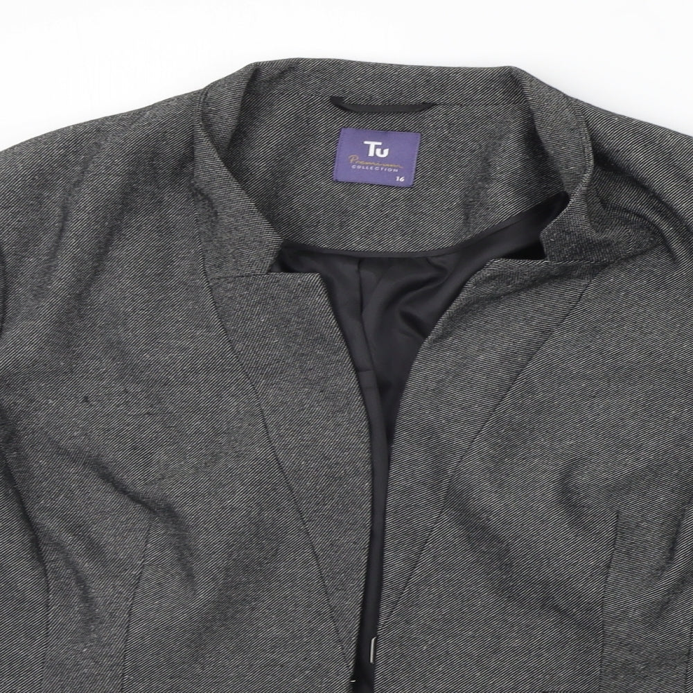 TU Womens Grey   Jacket Suit Jacket Size 16