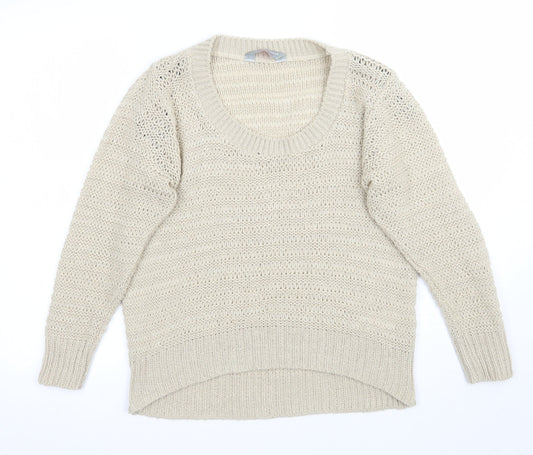 Dorothy Perkins Womens Beige   Pullover Jumper Size L