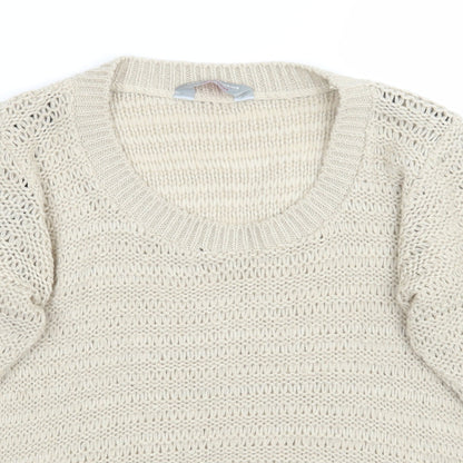 Womens UK Size L Dorothy Perkins Beige Pullover Jumper