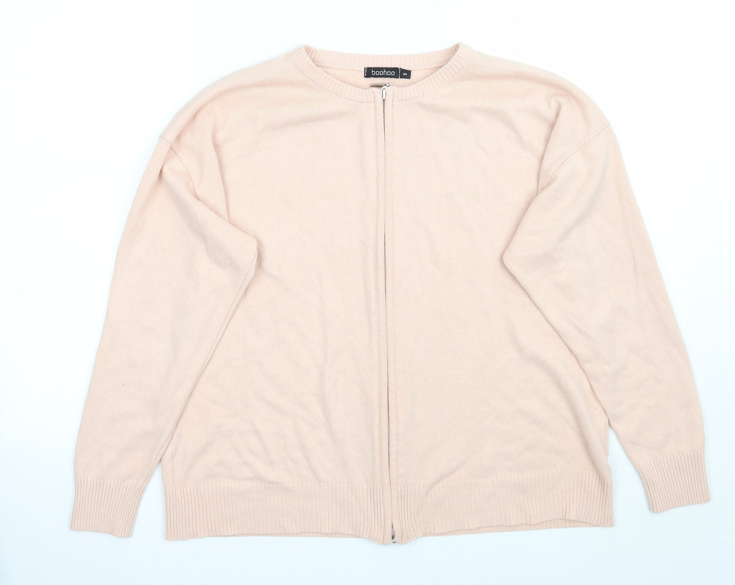 Boohoo Womens Pink   Full Zip Jumper Size S
