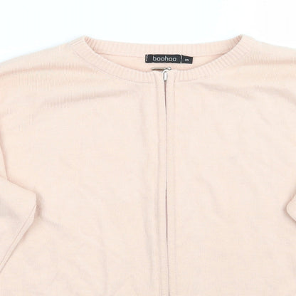 Boohoo Womens Pink   Full Zip Jumper Size S
