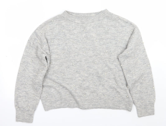 Womens UK Size S H&M Grey Pullover Jumper