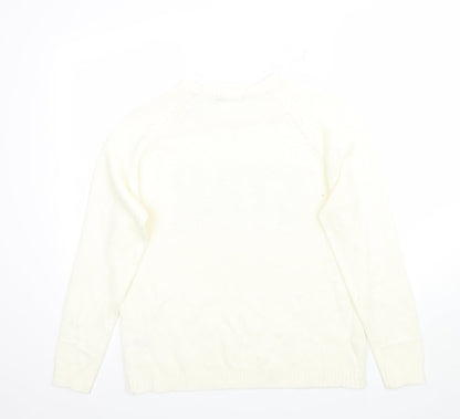 Brave Soul Womens White   Pullover Jumper Size 14