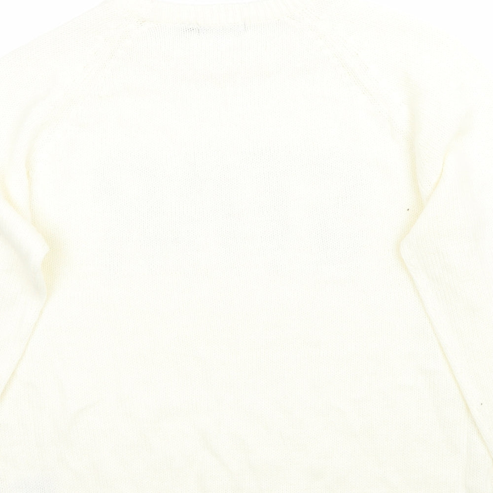 Brave Soul Womens White   Pullover Jumper Size 14