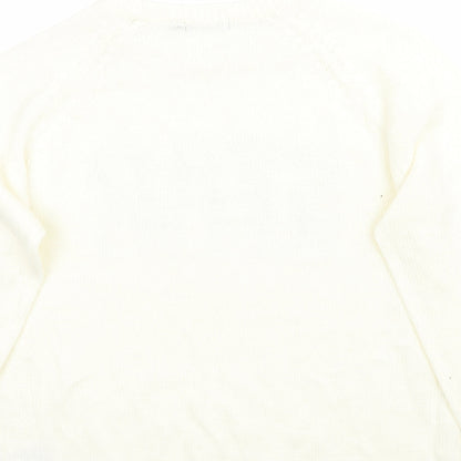 Brave Soul Womens White   Pullover Jumper Size 14