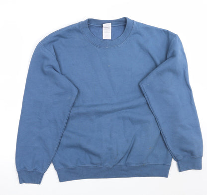 Gildan Mens Blue   Pullover Jumper Size M