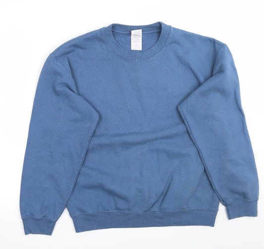 Gildan Mens Blue   Pullover Jumper Size M