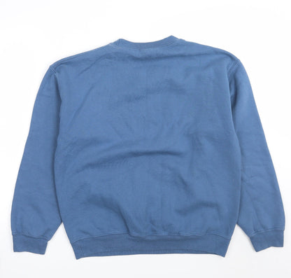 Gildan Mens Blue   Pullover Jumper Size M