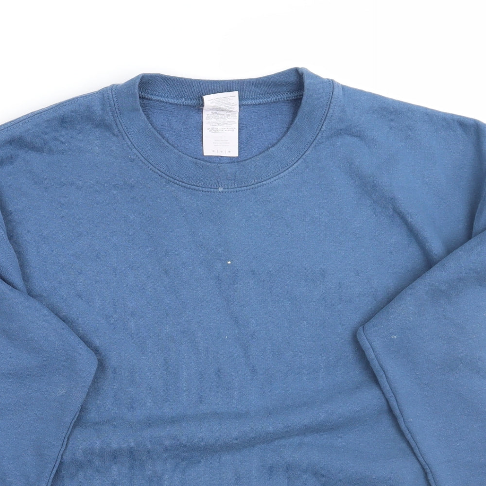 Gildan Mens Blue   Pullover Jumper Size M