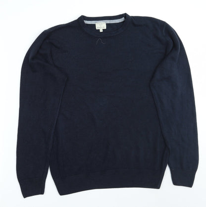 Easy Mens Blue   Pullover Jumper Size M