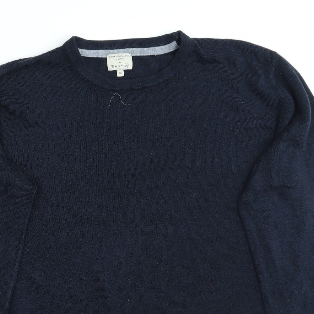 Easy Mens Blue   Pullover Jumper Size M