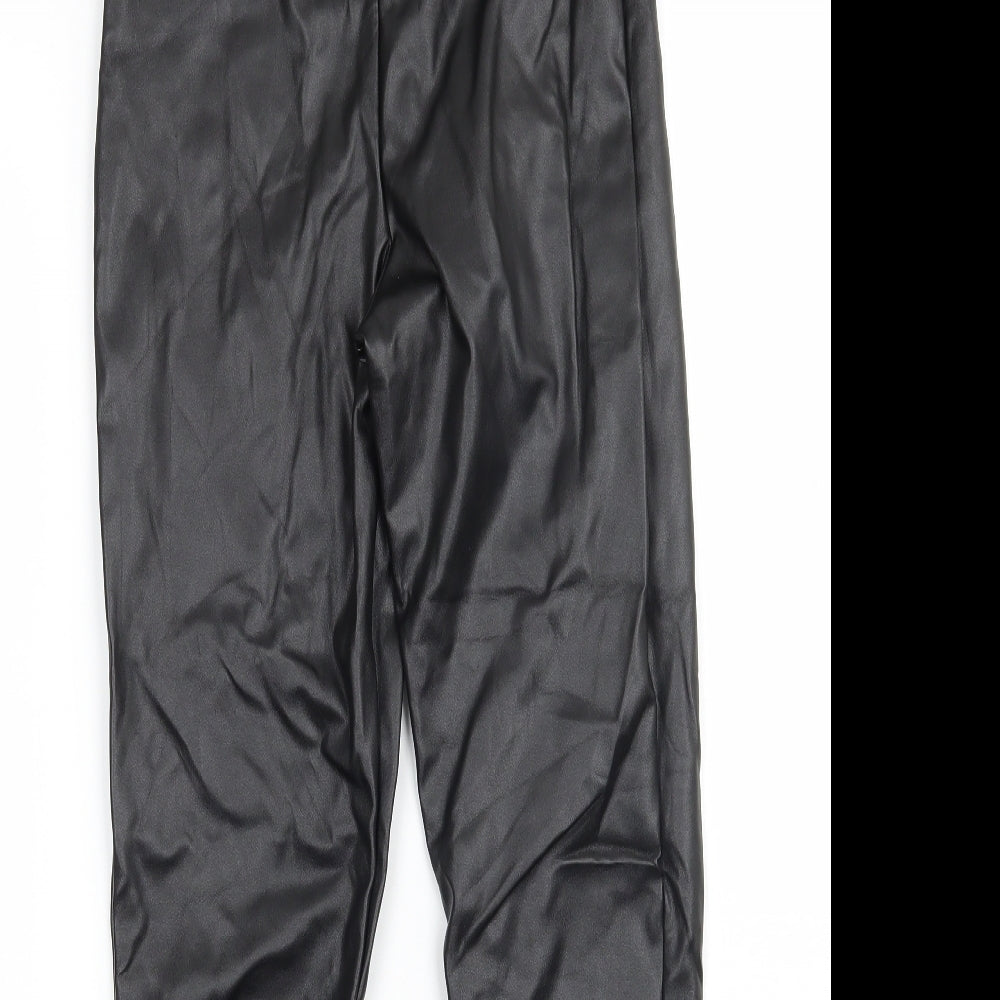 Womens UK Size 6 PRETTYLITTLETHING  Capri Black Leggings