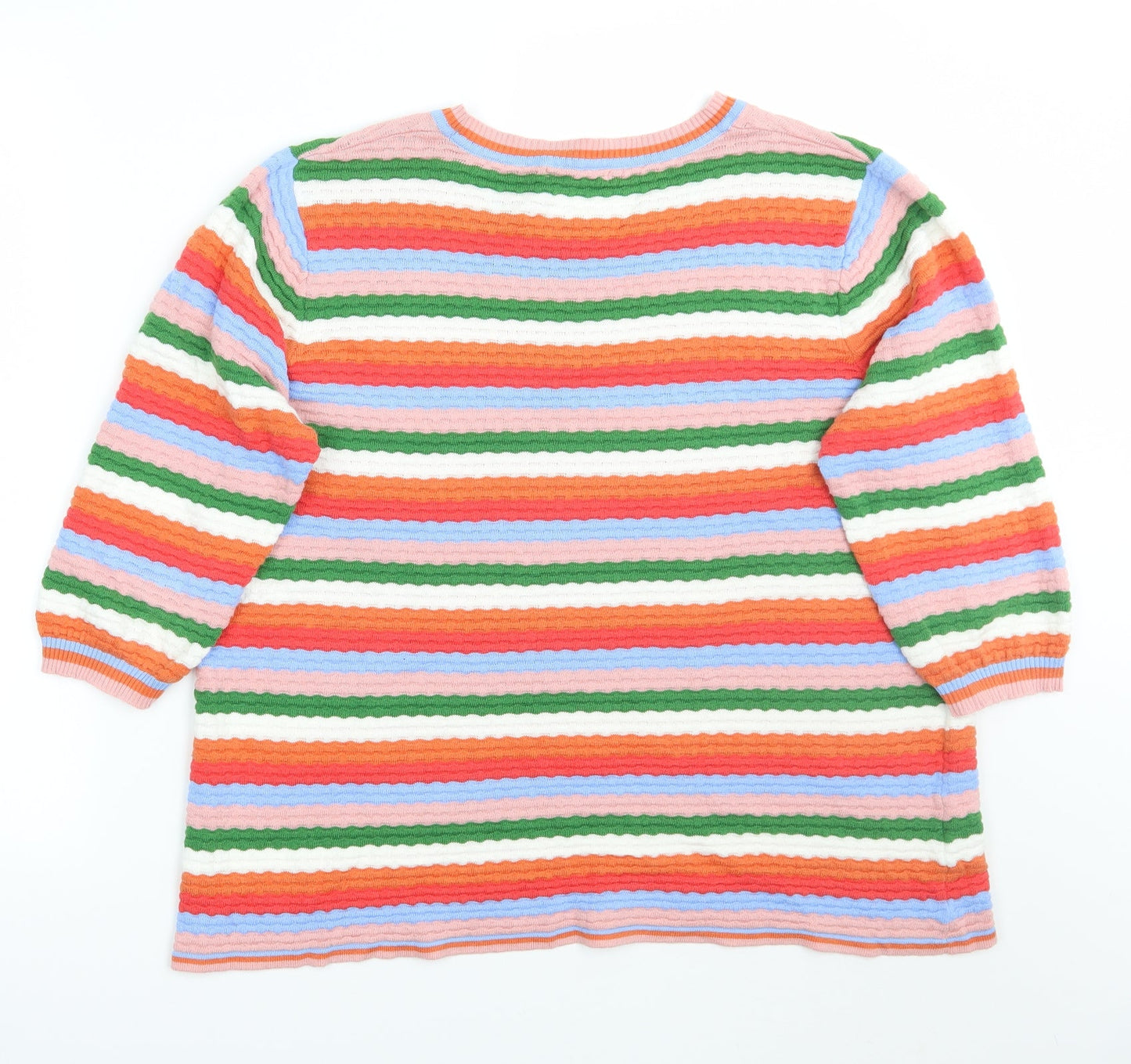 TU Womens Pink Striped  Pullover Jumper Size 10