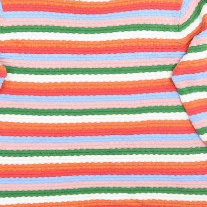 TU Womens Pink Striped  Pullover Jumper Size 10