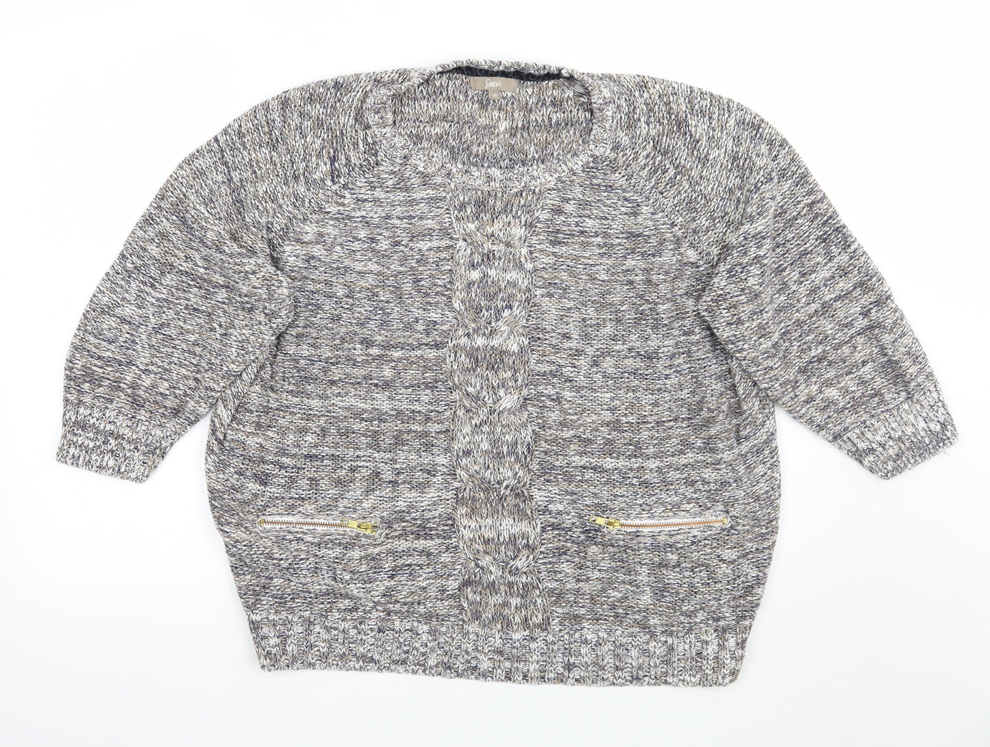 Womens UK Size 18 Soon Grey Pullover Jumper