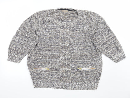 Womens UK Size 18 Soon Grey Pullover Jumper