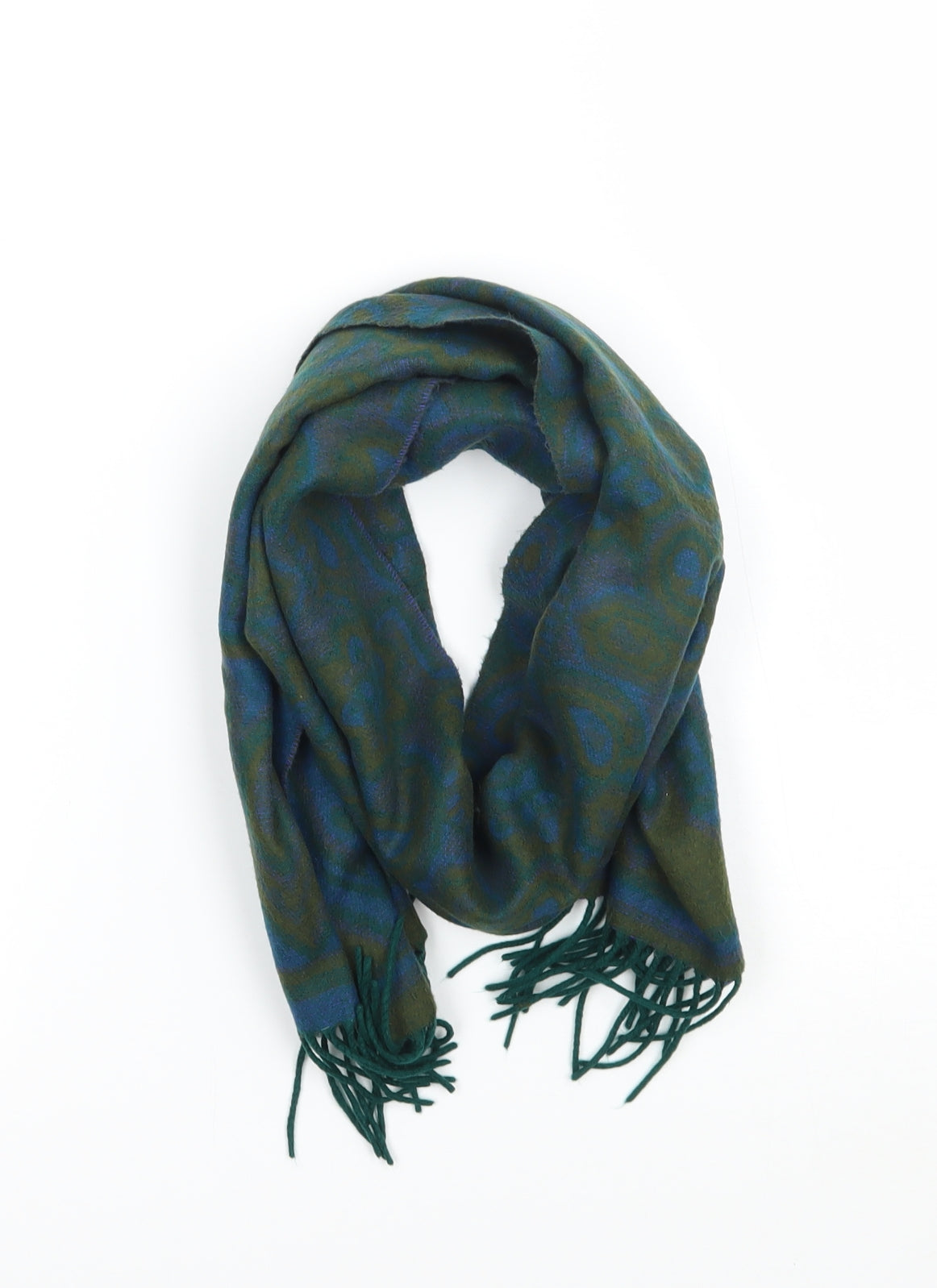 Preworn Womens Green Paisley   Scarf
