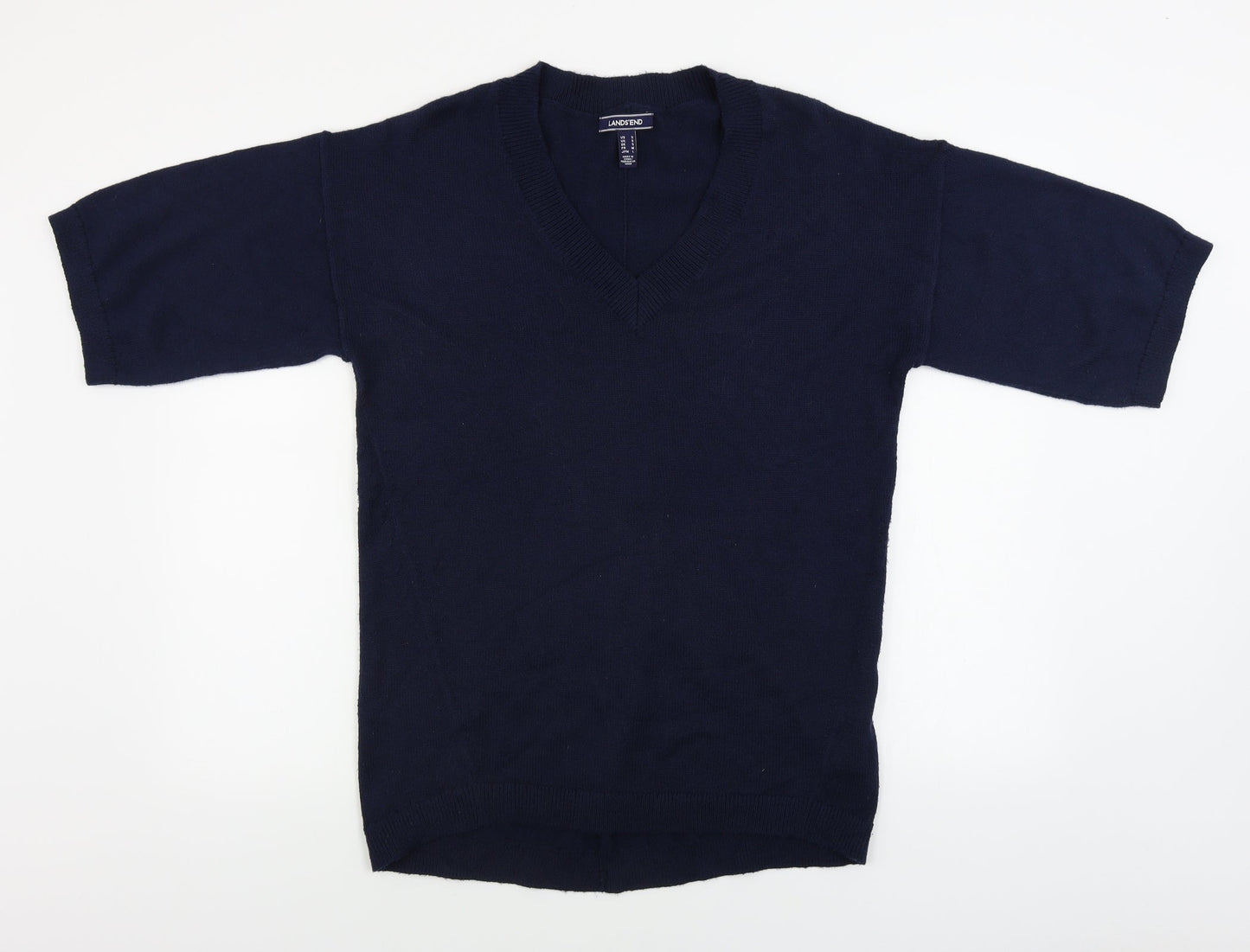 Womens UK Size S Lands' End Blue Pullover Jumper