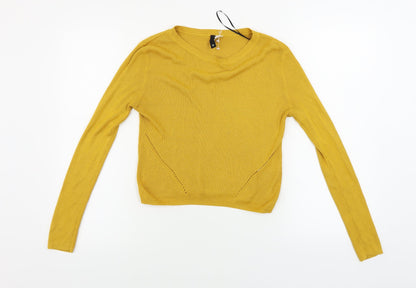 Womens UK Size S H&M Yellow Pullover Jumper