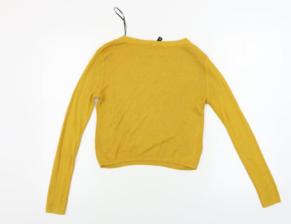 Womens UK Size S H&M Yellow Pullover Jumper
