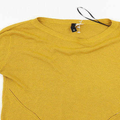 Womens UK Size S H&M Yellow Pullover Jumper