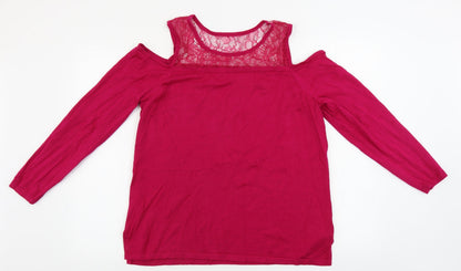 Womens UK Size 18 Soon Pink Pullover Jumper