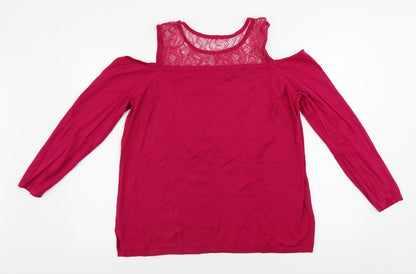 Womens UK Size 18 Soon Pink Pullover Jumper