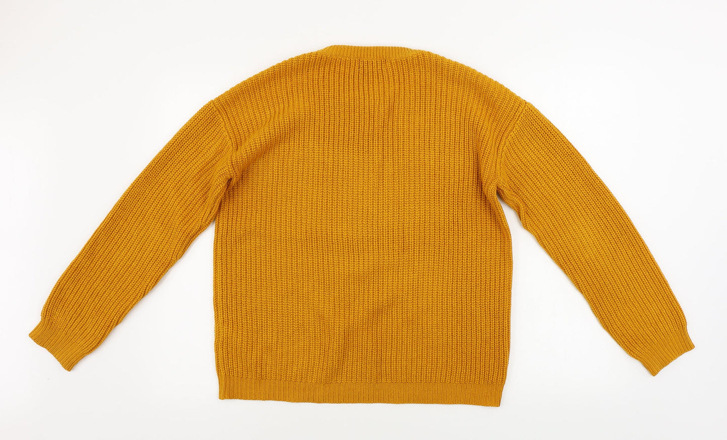 Womens UK Size M Papaya Yellow Pullover Jumper