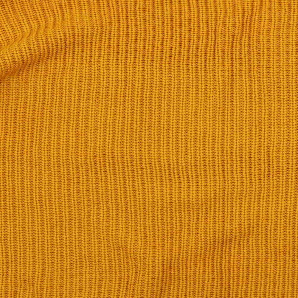 Womens UK Size M Papaya Yellow Pullover Jumper