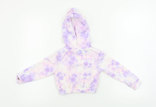 Matalan  Girls White   Pullover Hoodie Size 4 Years