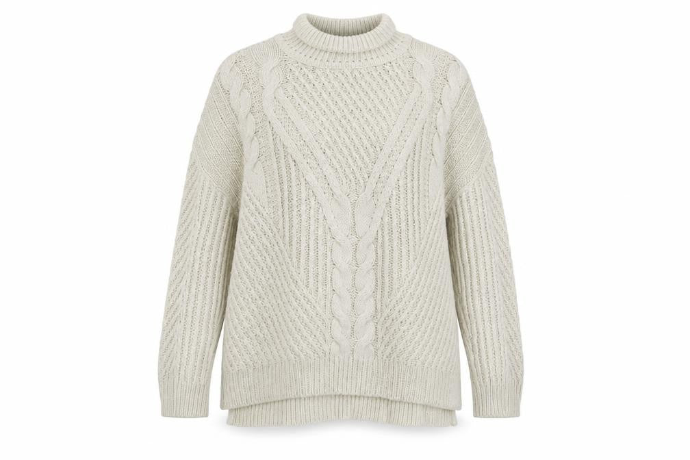 Womens UK Size M Papaya Beige Pullover Jumper