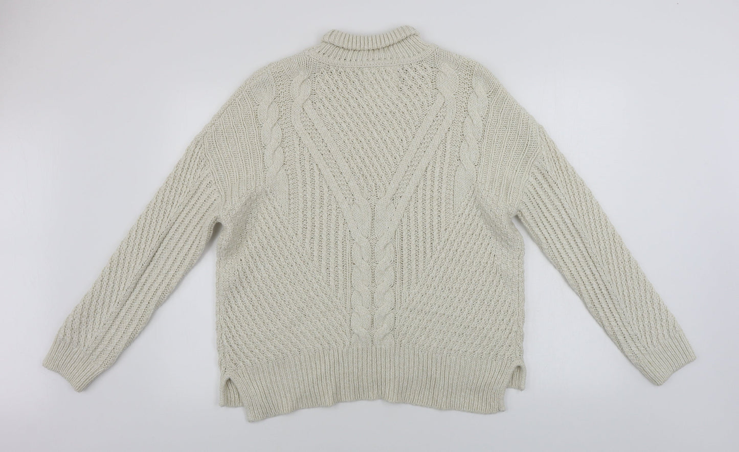 Womens UK Size M Papaya Beige Pullover Jumper