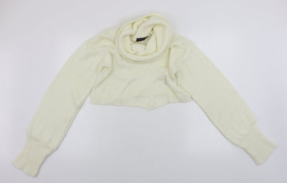 Womens UK Size M PRETTYLITTLETHING Ivory Pullover Jumper