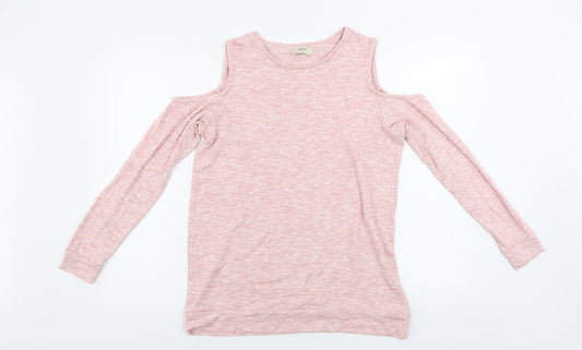 Womens UK Size 14 Papaya Pink Pullover Jumper