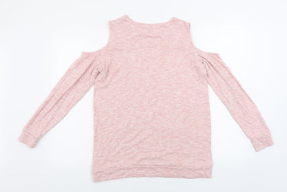 Womens UK Size 14 Papaya Pink Pullover Jumper