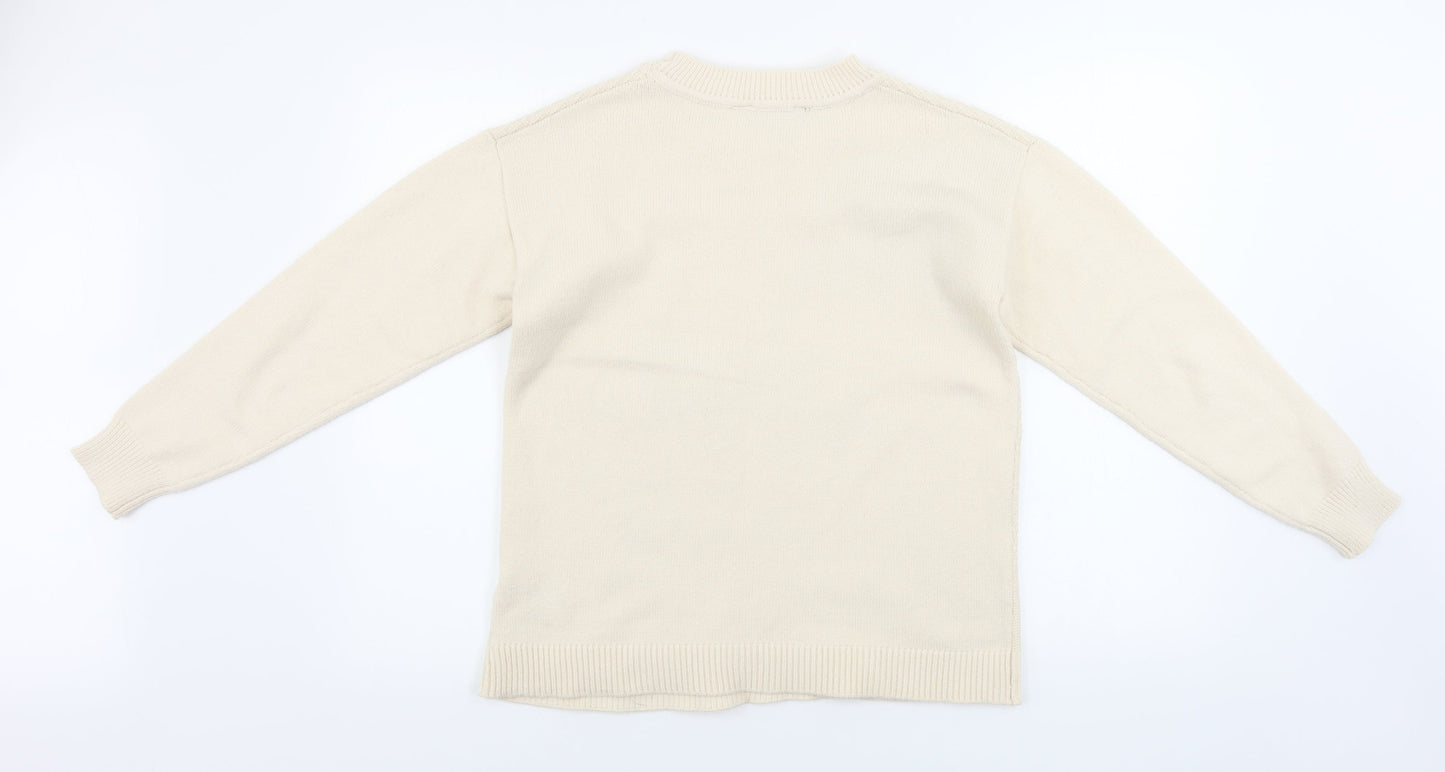 Womens UK Size 12 Bonmarché Beige Pullover Jumper