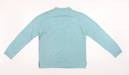 Womens UK Size 10 Afibel Blue Pullover Jumper