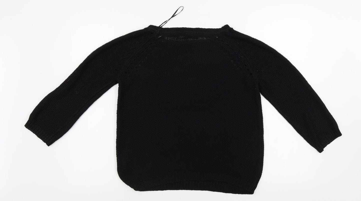 Womens UK Size S H&M Black Pullover Jumper